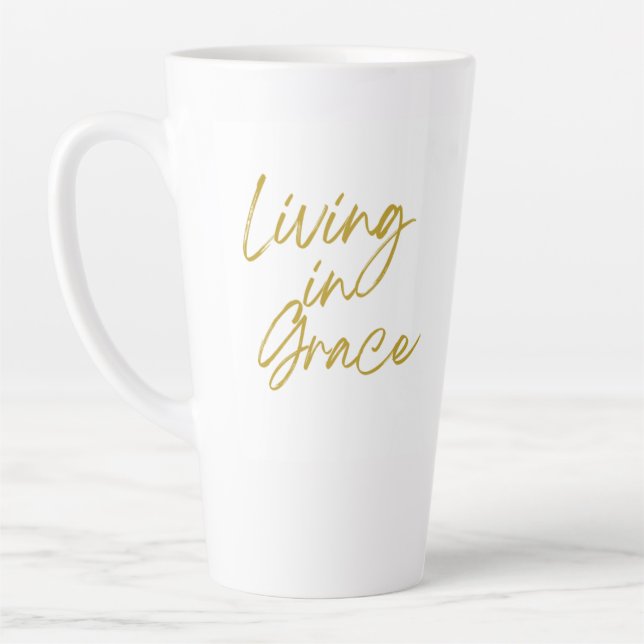 Living in Grace Tall Latte Mug (Left)