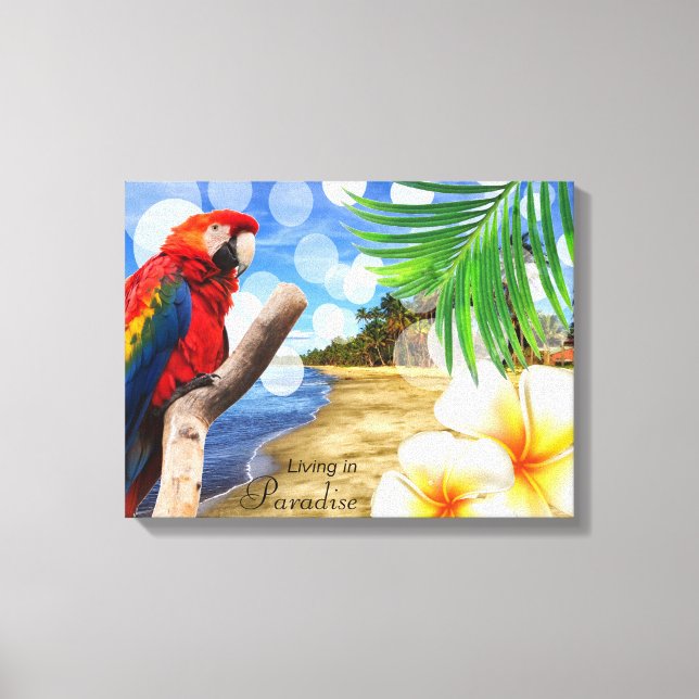 Living In Paradise Canvas Print (Front)
