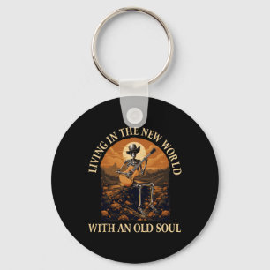 Living In The New World With An Old Soul Skeleton  Key Ring