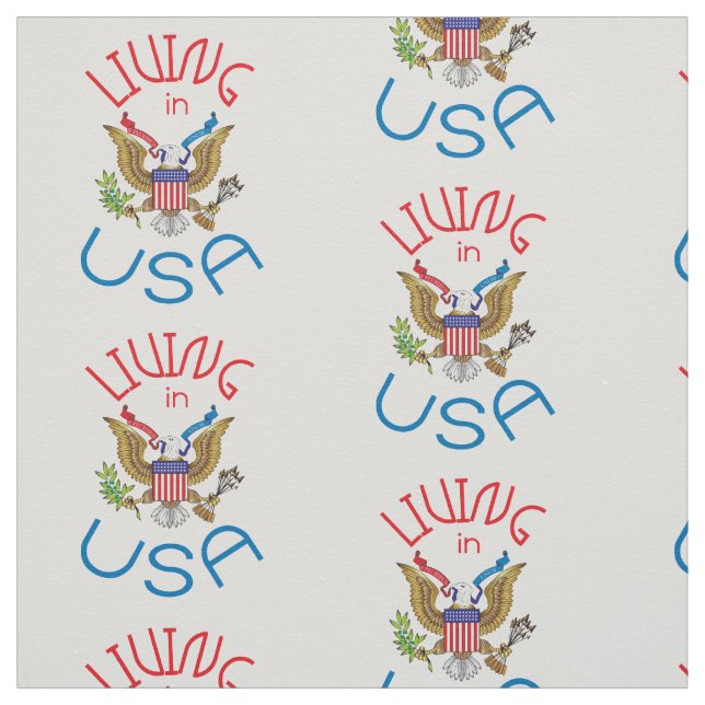 Living in USA Fabric (Swatch)