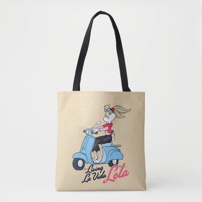 Living La Vida Lola Scooter Graphic Tote Bag (Front)