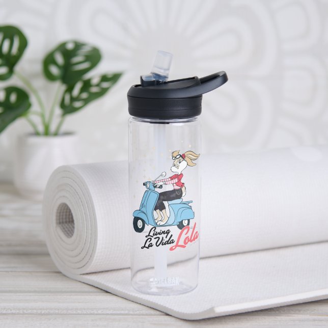 Living La Vida Lola Scooter Graphic Water Bottle (Yoga)