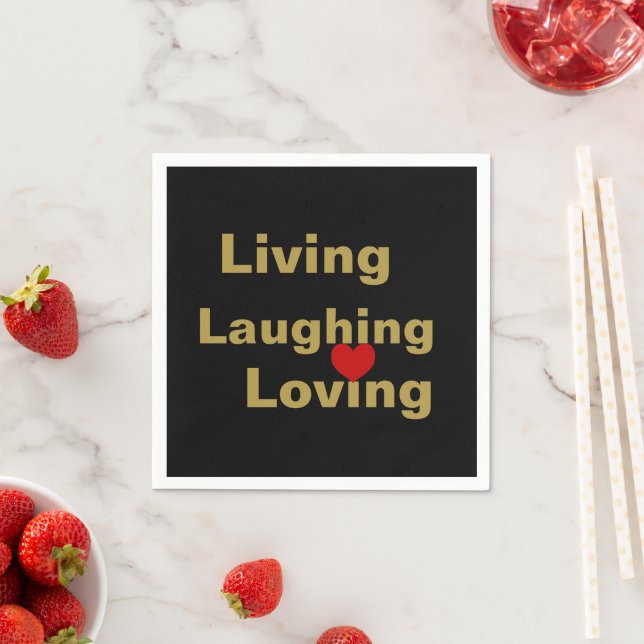 Living, Laughing, Loving Napkin (Insitu)