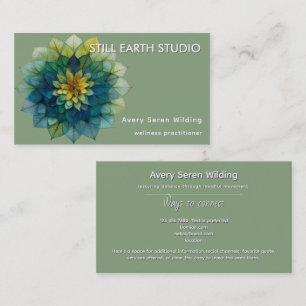 Living Leaves Mandala Business Card