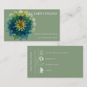 Living Leaves   Mandala Business Card