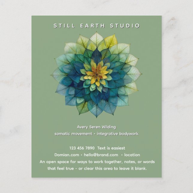 Living Leaves | Mandala  Flyer (Back)