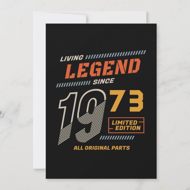Living Legend Birthday Invitation (Front)