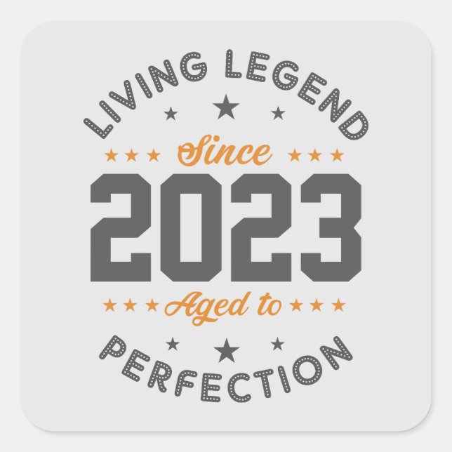 Living Legend Classic Customised Square Sticker (Front)