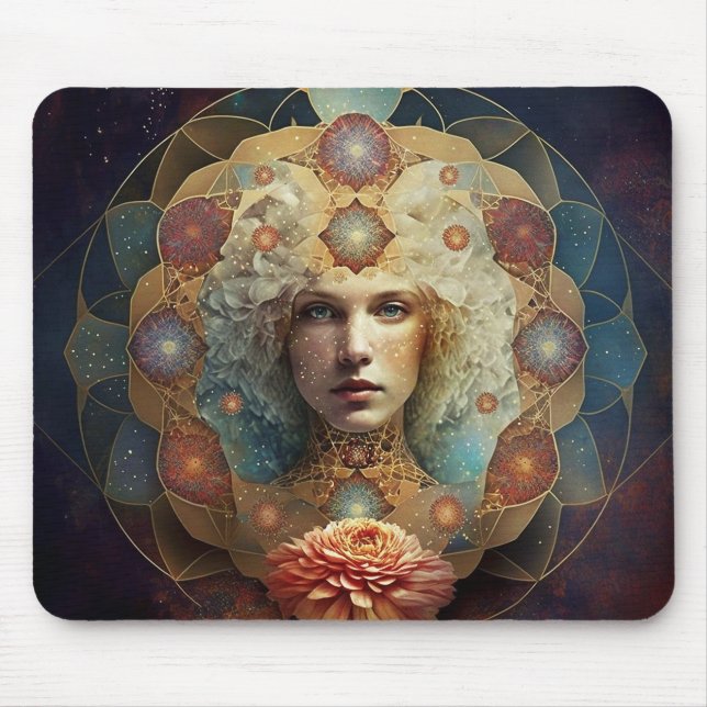Living Mandala Visionary Art Mouse Pad (Front)