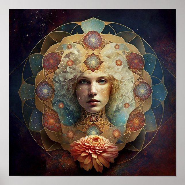 Living Mandala Visionary Art Poster (Front)