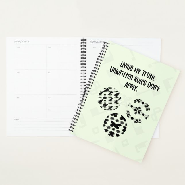 Living My Truth Unwritten Rules Don't Apply Planner (Display)