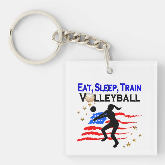 LIVING MY VOLLEYBALL DREAM DESIGN KEY RING (Front)