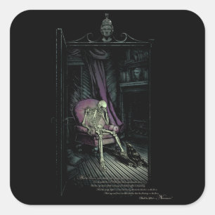 Living Nevermore Square Sticker