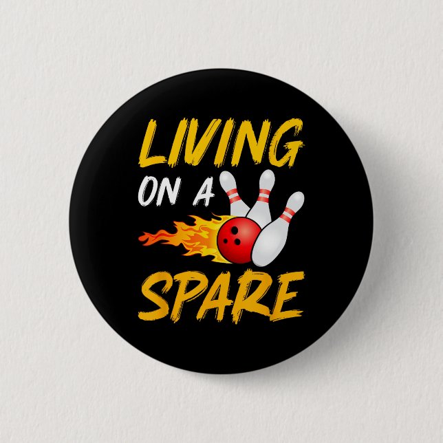 Living On Spare Bowling Pin Strike Bowling Player  (Front)