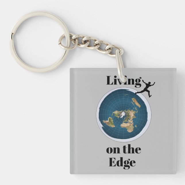Living on the Edge Keychain (Front)