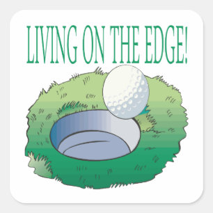 Living On The Edge Square Sticker