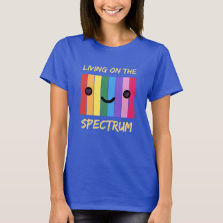 Living on the Spectrum Colourful Design Autism T-Shirt