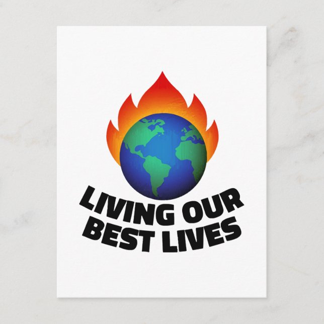 Living our best lives enclosure card (Front)