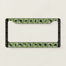 Living Planet animal silhouette pattern green blac