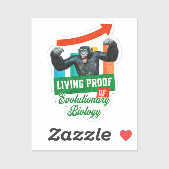 Living Proof of Evolutionary Biology Funny Chimp (Sheet)