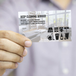 Living Room   Cleaning Supplies Business Card