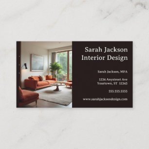 Living Room Photo Interior Designer Business Card