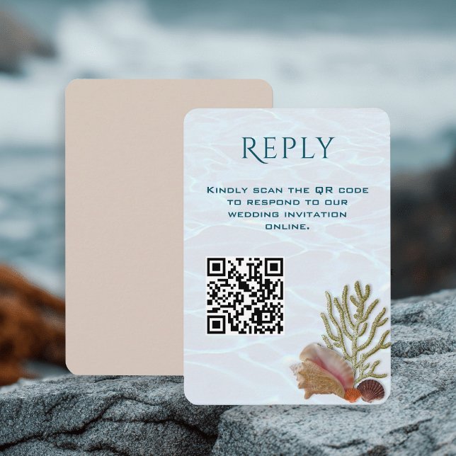 Living Seas QR code Wedding Response Card (Creator Uploaded)