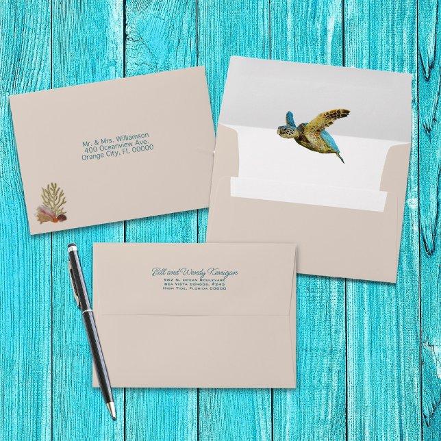 Living Seas Sand Tan Events Decorated Envelope (Creator Uploaded)