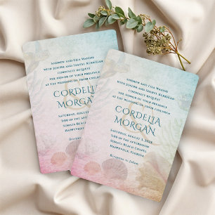 Living Seas Wedding Ceremony Parents Names Invitation