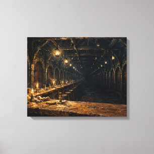 Living Tavern Canvas Print — Dark Fantasy Wall Art