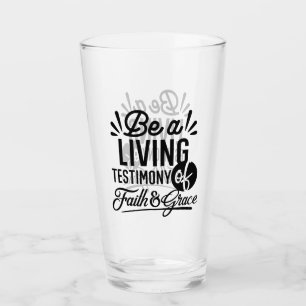 Living Testimony Bible Quote Christian Motivation Glass
