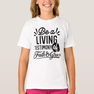 Living Testimony Bible Quote Christian Motivation T-Shirt