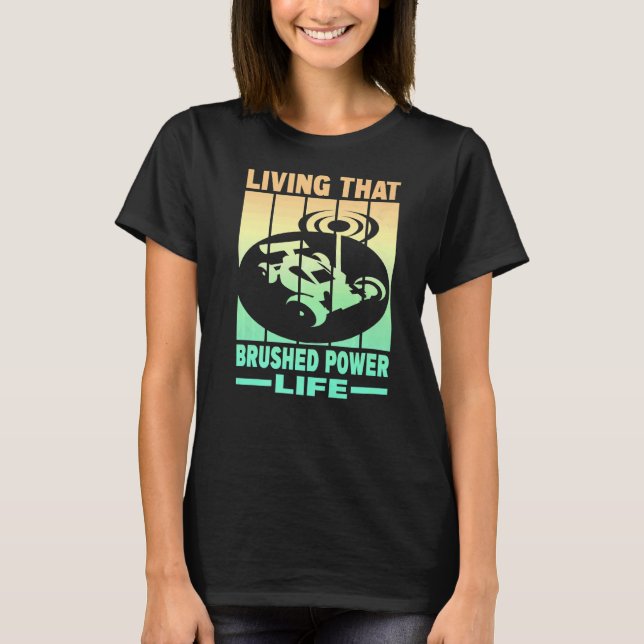 Living That Brushed Power Life  Rc Cars T-Shirt (Front)