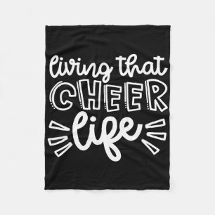 Living That Cheer Life Cheerleader Dance Cute Funn Fleece Blanket