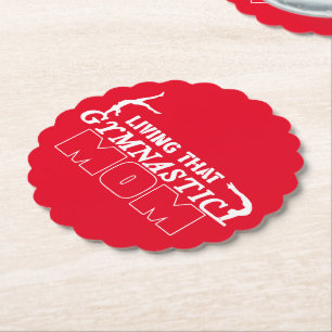 Living That Gymnastics Mum, Gymnastics Lover Paper Coaster