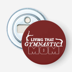 Living That Gymnastics Mum Tumbling Birthday Party Bottle Opener