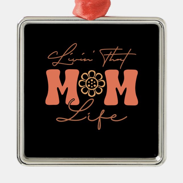 Living That Mum Life Metal Tree Decoration (Front)