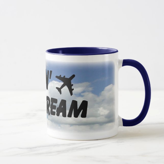 Living The Dream Blue Clouds Mug (Right)