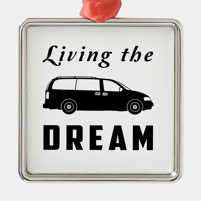Living the Dream Metal Tree Decoration (Front)