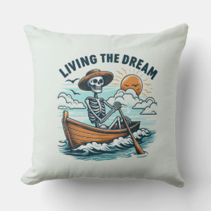 Living The Dream - Skeleton (2) Cushion