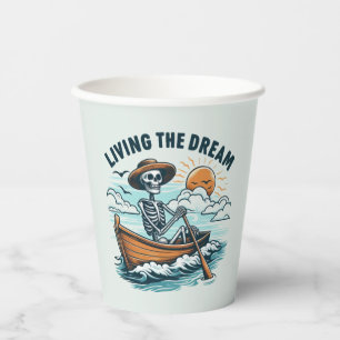 Living The Dream - Skeleton (2) Paper Cups
