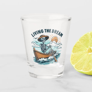 Living The Dream - Skeleton (2) Shot Glass