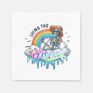 Living The Dream - Skeleton Napkin