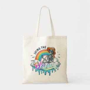 Living The Dream - Skeleton Tote Bag