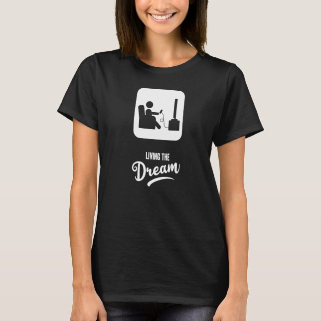 Living The Dream Video Computer Game Console T-Shirt (Front)