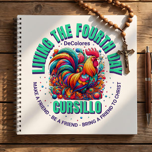 Living The Fourth Day Cursillo DeColores Rooster Notebook