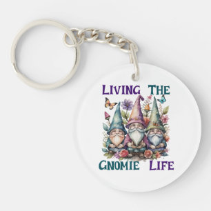 Living The Gnome Life Key Ring