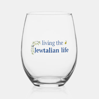 Living the Jewtalian life wine glass