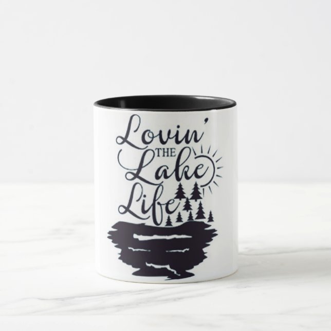 **LIVING THE LAKE LIFE** ON THIS COOL MUG (Center)