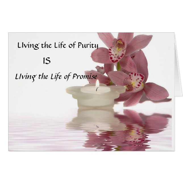 Living the Life of Purity Card. (Front Horizontal)